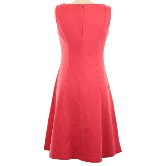 Talbots 100% Irish Linen Sheath Dress Fully Lined Coral Size 8 - Picture 10 of 11